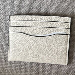 Coach Ivory Leather Card Holder